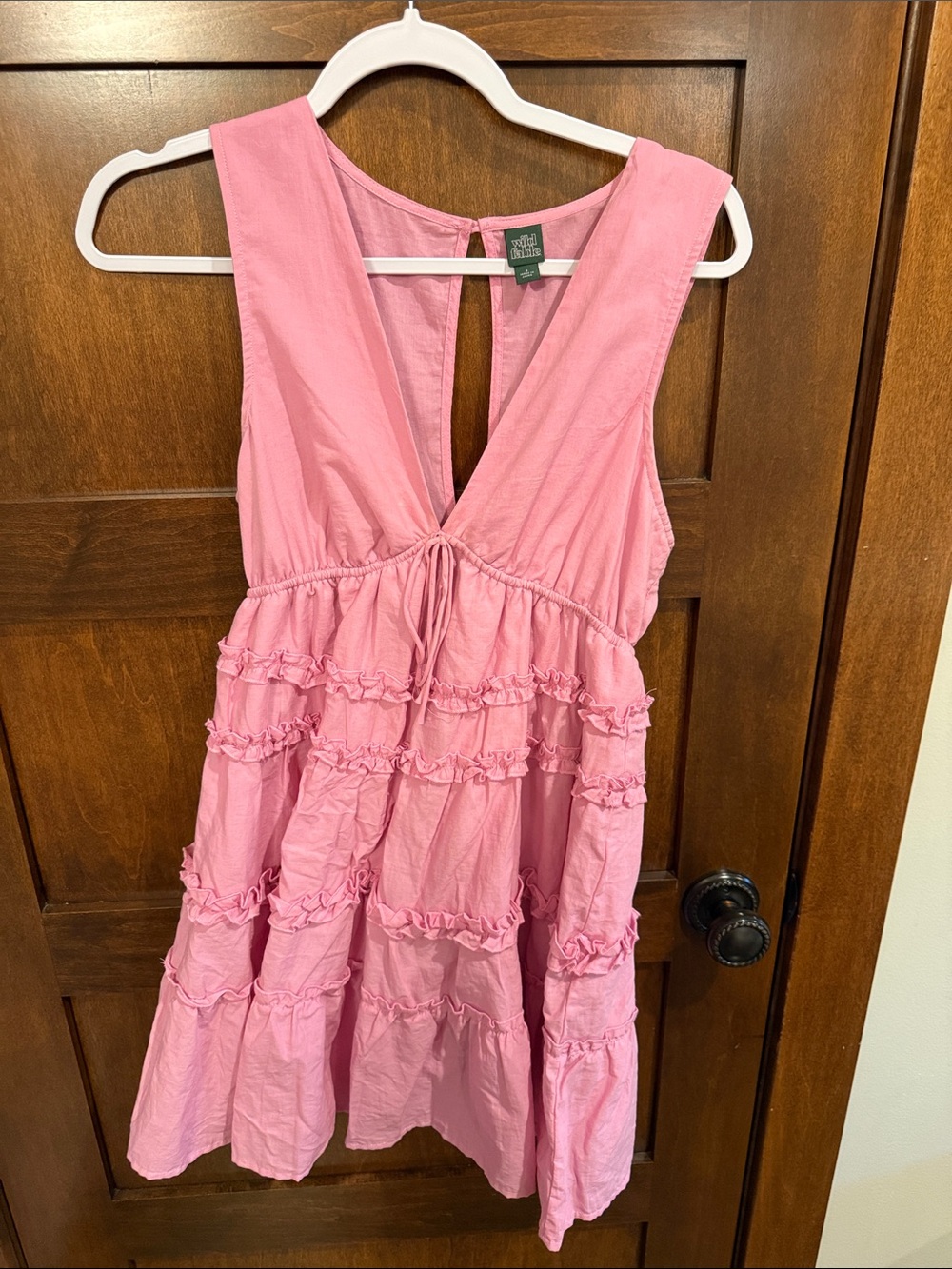 Pink Tiered Ruffle Dress